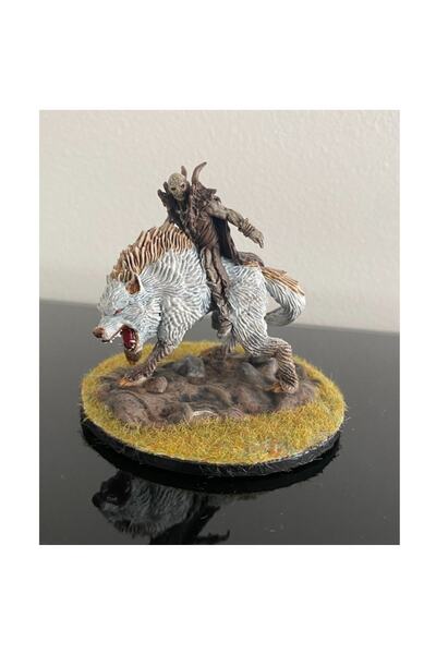 TuransoyCraft Warg'ın Üstündeki Ork Yüzüklerin Efendisi Lotr Boyalı Figür 15 Cm