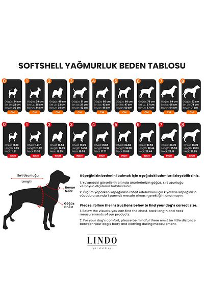 Lindodogs Softshell Red Stripe Dog Raincoat (small, Medium and Large Breed)