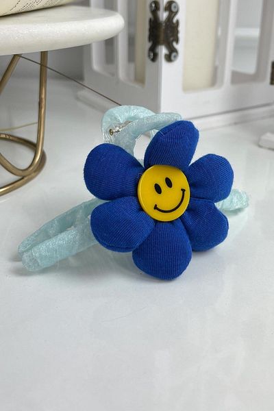 SUBU TASARIM Cuieță cu cataramă figurată cu margaretă albastră - Sbt1310