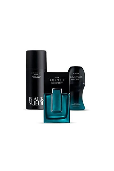 AVON Black Suede Secret 75 Ml Erkek Parfüm Ve Bakım Seti