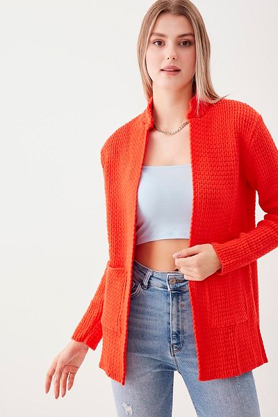 Vitrin Strickjacke mit Kragen und Taschendetail