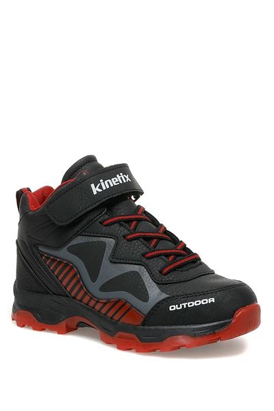 Kinetix Dimas Black Red Velcro Boys' Outdoor Boots