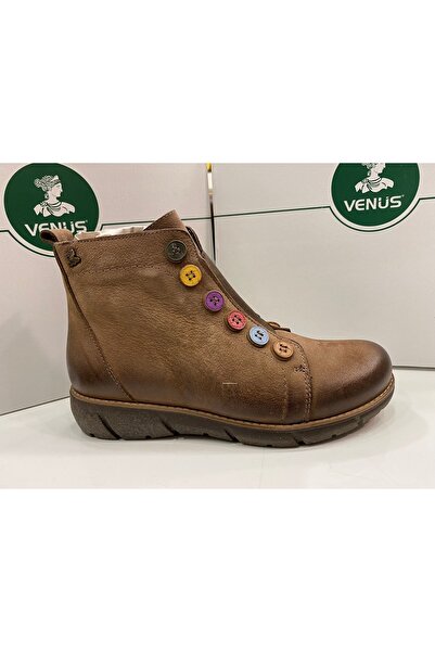 Venüs Γυναικείες Comfort Δερμάτινες Μπότες Mink 1953791 κ