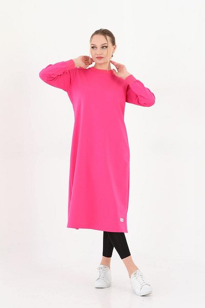 Elif Okur Hijab Long Tunic 110cm Candy Pink 1213