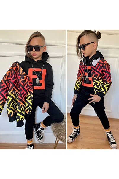 miniklerin dünyası Çocuk Şişme Mont Ve Eşofman Takım Kombin