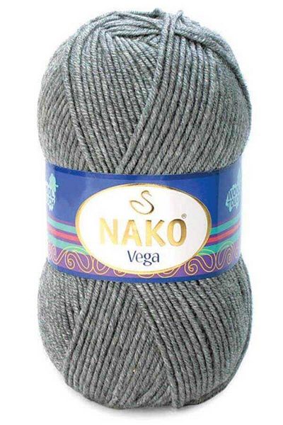 NAKO Vega Βελονάκι Υλικό 5 Τεμάχια 194 Γκρι Μελανζέ
