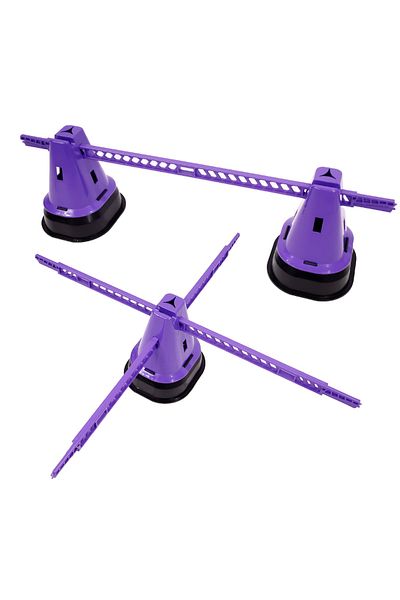 Rebuwo 6-Piece Training and Jumping Obstacle Set - High Funnel, Multifunctional and Riser