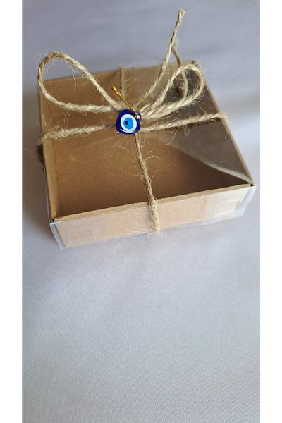 SOUL BY A&B 9x9 Cm Kraft Box with Transparent Lid