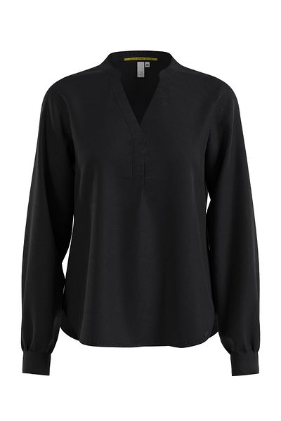 QS by s.Oliver Bluse - Schwarz - Regular Fit