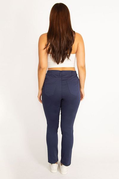 Şans Plus Size Pants - Navy blue - Skinny