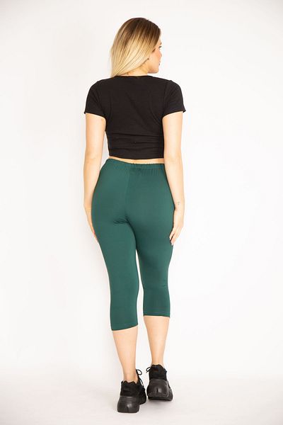 Şans Große Größen in Leggings - Grün - Mittlerer Bund