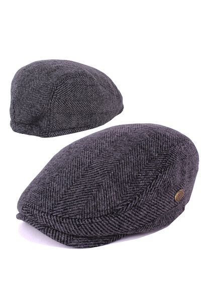 London Modabay Men's Cap Gray Dark Fish Back Elastic Model 95177-34012