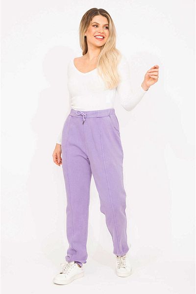 Şans Große Größen in Sweathose - Lila - Slim