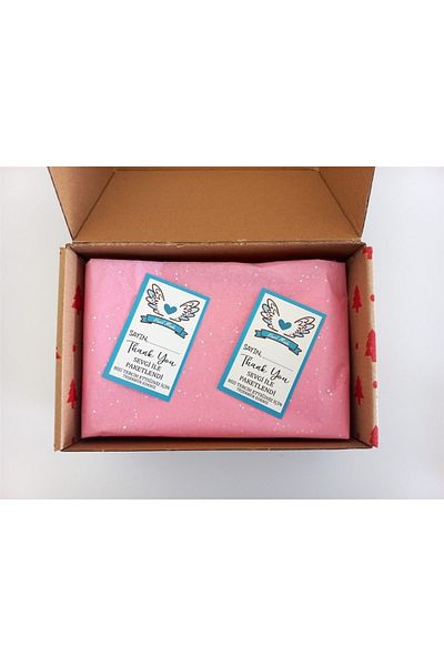 anka design Thank You Card One Way Printing (8x5cm) 350gr Coated - 25 Pieces -
