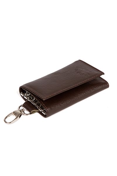 By Hakan Leather Keychain Brown