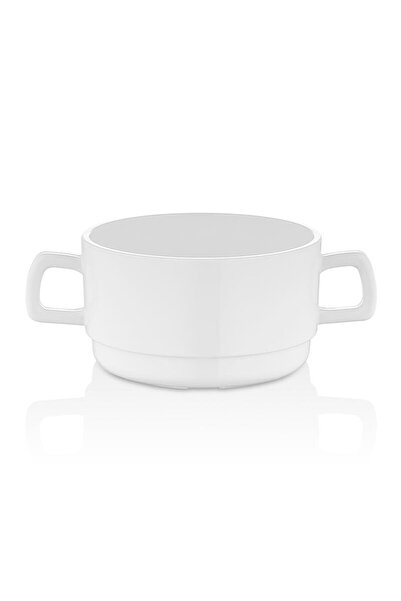 GastroPlast 12 Adet 10 Cm Kırılmaz,çizilmez,polikarbon Kulplu Çorba Kasesi( P...