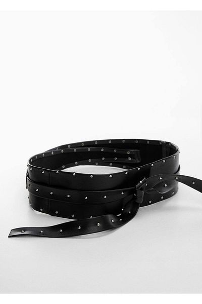MANGO Woman Studded Knot Detailed Belt