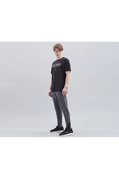 SKECHERS Μ Γραφικό μπλουζάκι με μεγάλο λογότυπο Ανδρικό μπλουζάκι casual S221135-001 Μαύρο