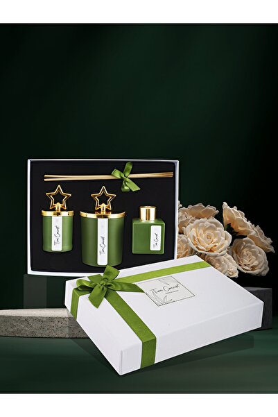 Tiem Concept Özel Tasarım Kutulu Sandal Ağacı Kokulu Gold Tepelikli 3lü Barda...