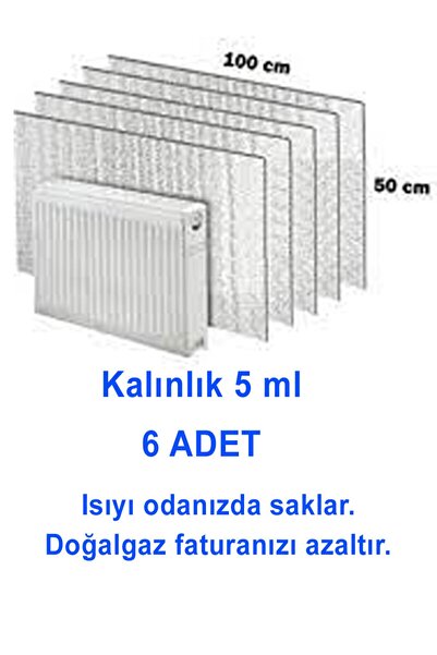 eryatex 6 Adet Petek Arkası Izolasyon Kalorifer Radyatör Arkası Isı Yalıtım L...