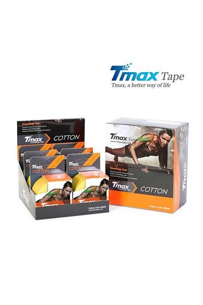 TMAX Tape Kinesio Pain Tape Yellow 5 M X 5 Cm Box of 6