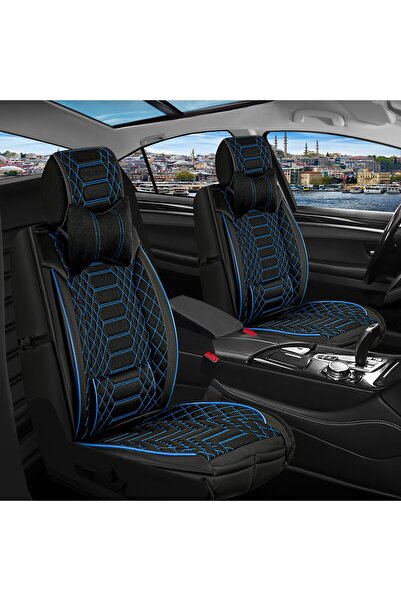 Generic Brand غطاء مقعد سيارة جلدي فاخر من Seat Arona أمامي/خلفي باللون الأسو...