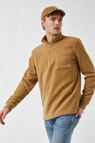 Koton Hnědá mikina Pocket Fleece
