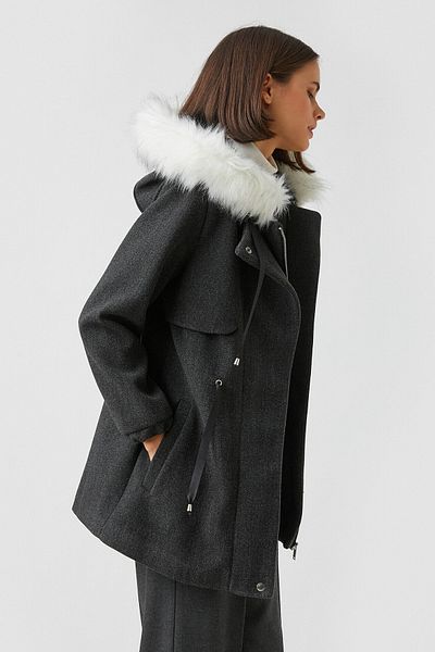 Koton Furry Hooded Coat