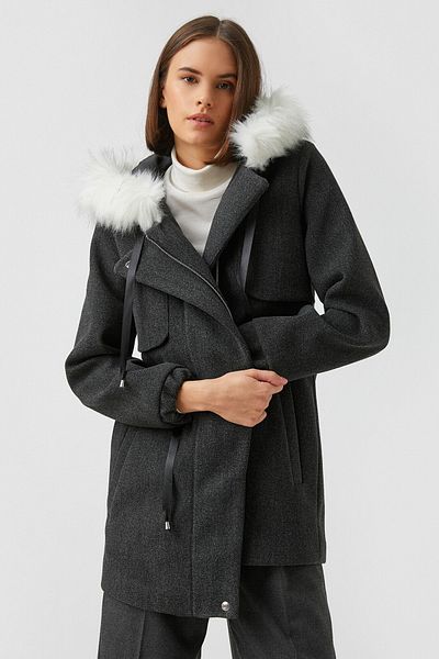 Koton Furry Hooded Coat