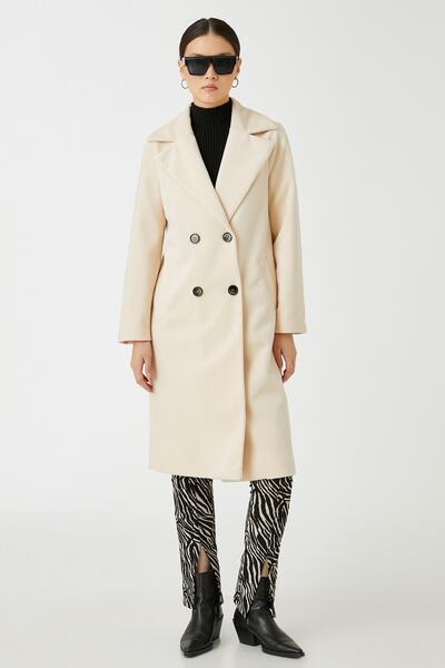 Koton Dámský béžový kabát 3WAK00202EW