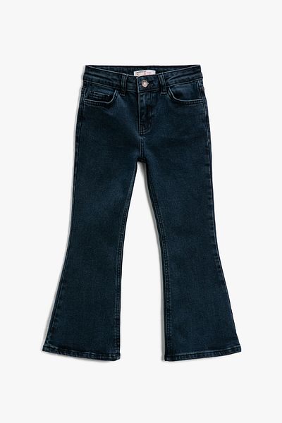 Koton Girl's Dark Indigo Trousers 3WKG40045AD