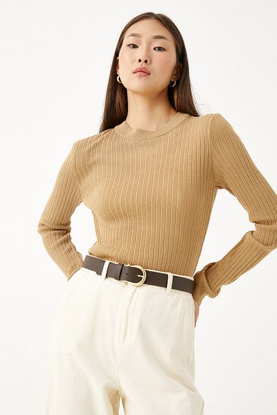 Koton Damenpullover aus Kamelhaar 3WAK90234HT