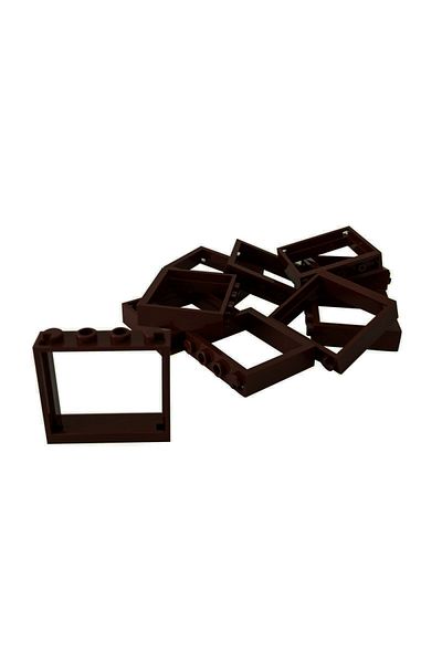 LEGO Original Accessory Custom Moc Building Window 1 X 4 X 3 Dark Brown Window 2 Pieces to Send