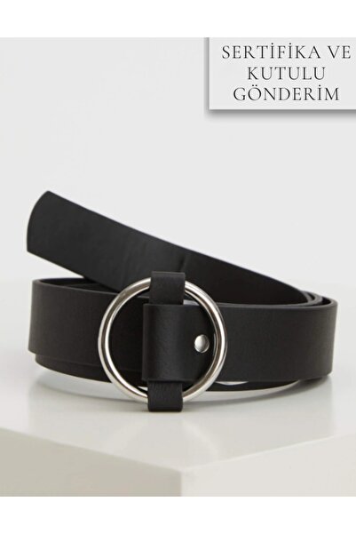 CSR AKSESUAR Срібний ремінь зі штучної шкіри з пряжкою