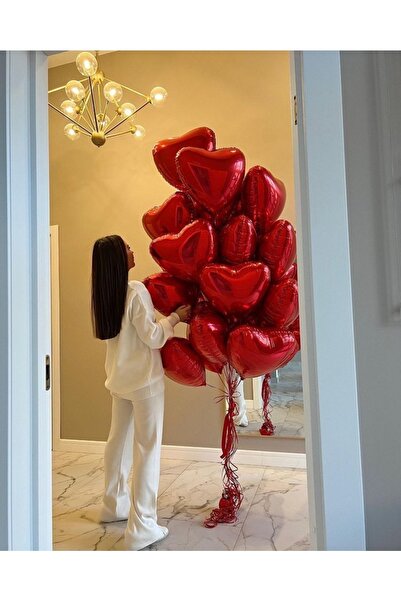 MFM Μπαλόνι από αλουμινόχαρτο με κόκκινη καρδιά για πάρτι του Αγίου Βαλεντίνου