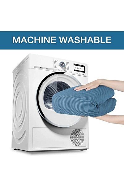 BASHTUGH TİCARET Bashtugh Sandalye Kılıfı Bürümcük Etekli Lastikli Yıkanabilir Standart Sandalye Örtüsü 6 Adet,