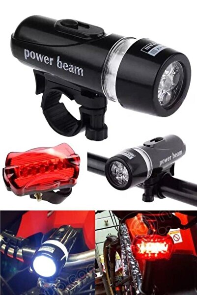 ugursepeti Bisiklet Aydınlatma Seti Fener Ön Arka Far Arka Stop Aydınlatma Işık