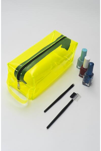 Rof Bag Rofbag zeleni providni (fosforescentni) putni, nega i kozmetika (šmin...