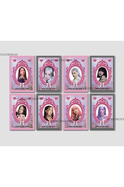 Güneş Kırtasiye بطاقة صور Blackpink How You Like That مجموعة 8 بطاقات صور