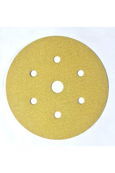 KARBOSAN P80 Gold Acr31 150mm 7delik Disk Cırtlı Zımpara 50'li Paket P80