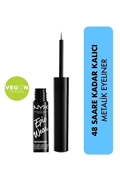 NYX Professional Makeup Eyeliner - Epic Wear Metallic Liquid Liner Gunmetal No:2