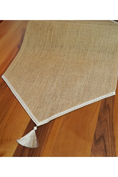 Viemso Triangle Edge Ruched Jute Runner 40x200