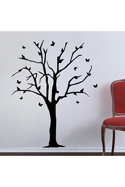 Dekorpark Kelebekler Ve Ağaç Desen Dekoratif Sticker