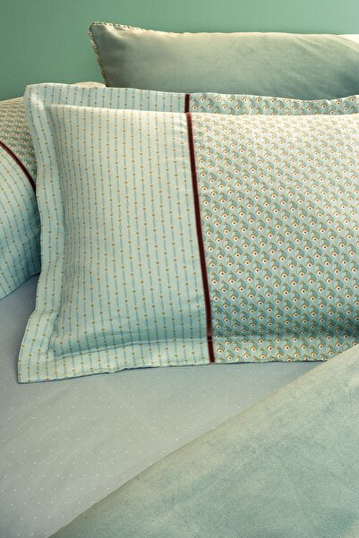 Yataş Charme Rowena Double Velvet Satin Duvet Cover Set - Sage