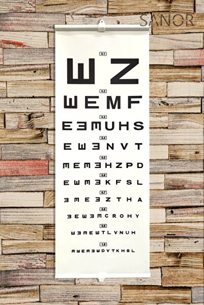 SANOR Yetişkin Göz Eşeli Işıksız - Snellen Eşeli - Branda