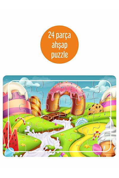 LİPYOS Dessert Spring 24 Piece Wooden Puzzle