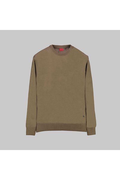 Sarar Interview Men's Crew Neck Brown Knitwear Sweater