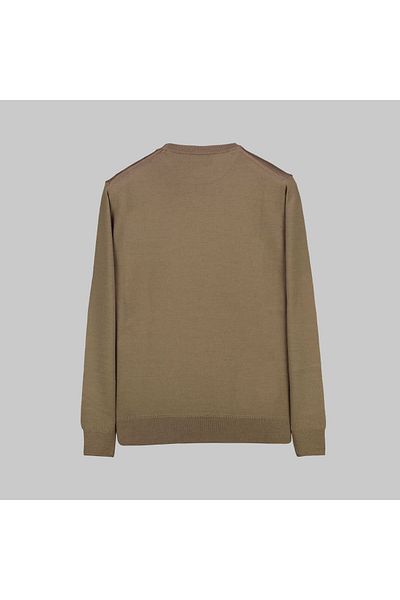 Sarar Interview Men's Crew Neck Brown Knitwear Sweater