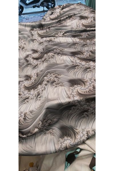 River Fabrics Acetad Satin Printed