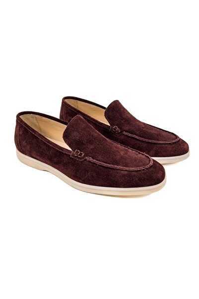 Laviovil Dark Brown Inside and Outside Genuine Suede Leather Rubber Sole Men'...